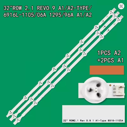 Ring Toss Coastal Amusements 32" LCD LED replacement backlight set
